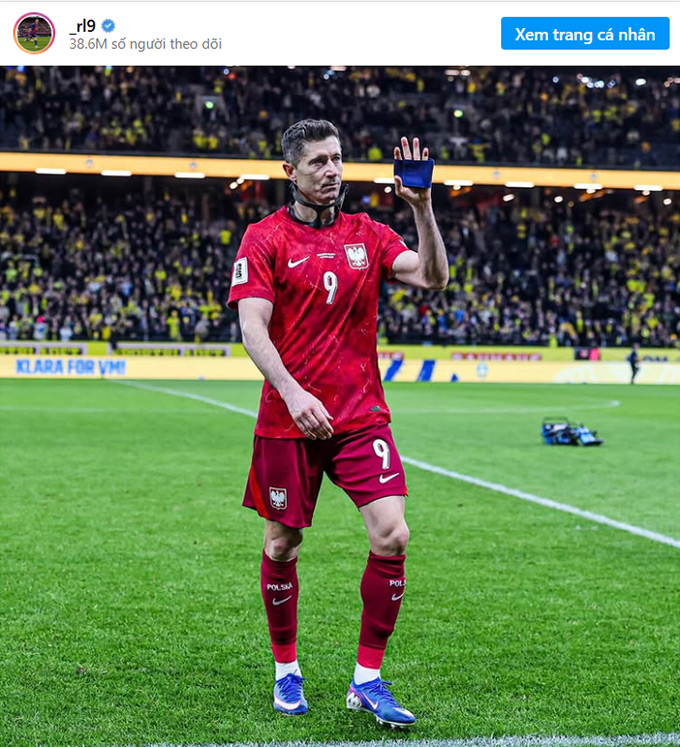 Lewandowski để ngỏ lời chia tay tuyển Ba Lan sau cú sốc World Cup 2026