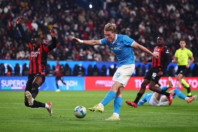 Dự đoán từ siêu máy tính cho trận Napoli gặp AC Milan, 1h45 ngày 7/4